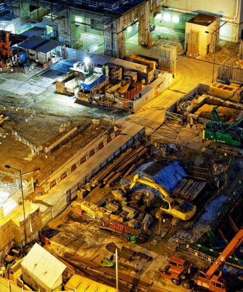 Construction,Site,Aerial,Shot,At,Night Construction,Site,Aerial,Shot,At,Night